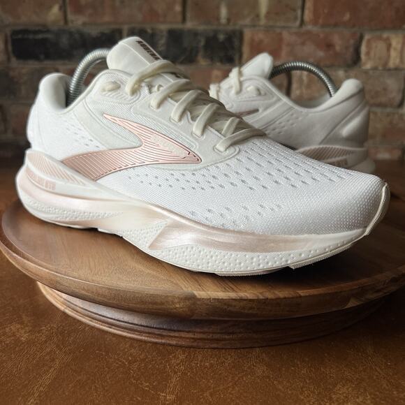 Brooks Adrenaline GTS 24 Supportive Women's 10 Rose Gold White Running Shoes - Picture 2 of 16